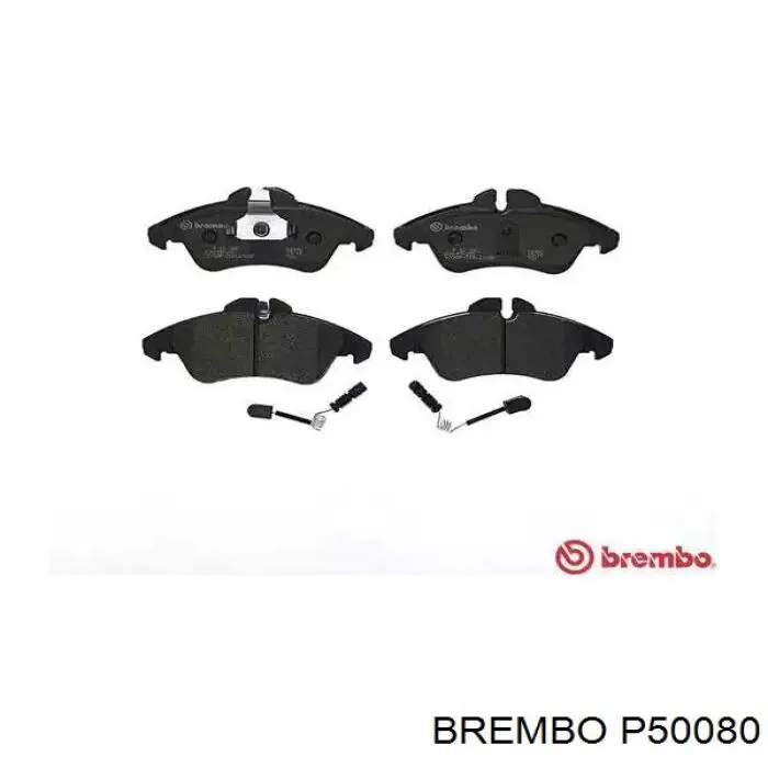 P50080 Brembo колодки тормозные передние дисковые