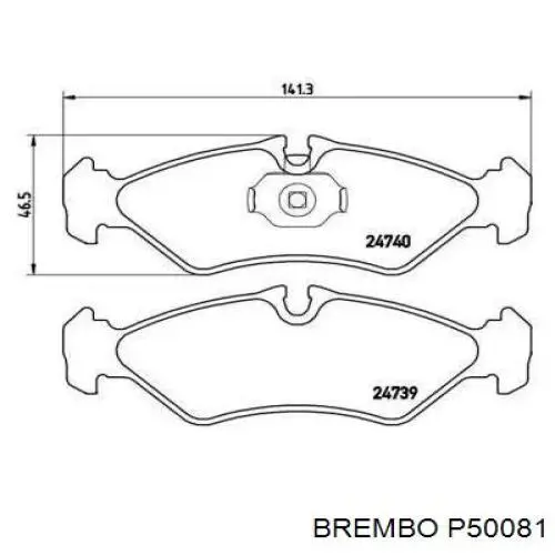 Колодки дисковые  Brembo P50081 цена, от 17.53 USD