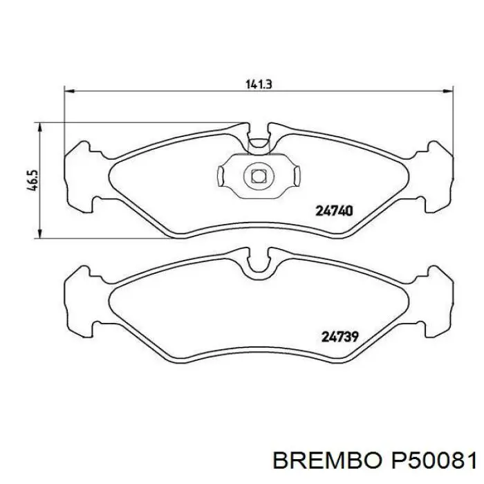 Pastillas de freno traseras P50081 Brembo