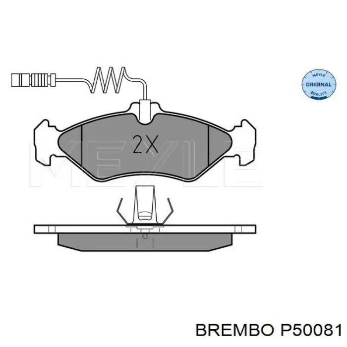 Задние дисковые колодки Brembo P50081
