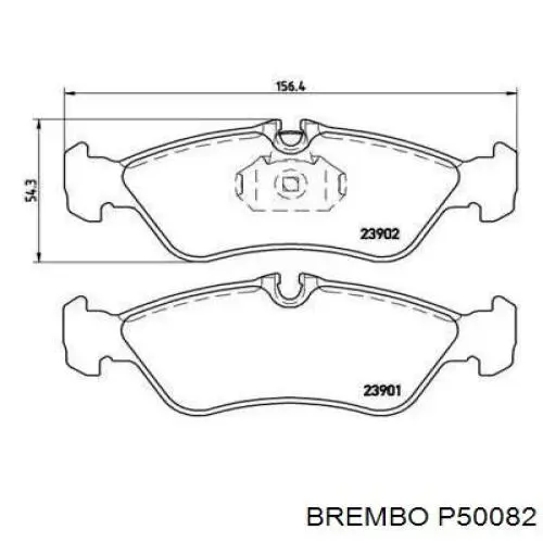 Задние тормозные колодки P50082 Brembo