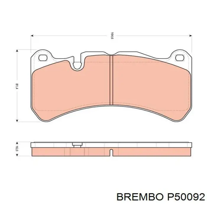 Pastillas de freno delanteras P50092 Brembo