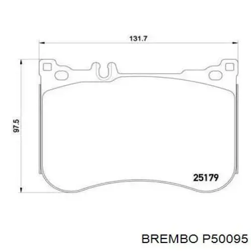 Передние тормозные колодки P50095 Brembo