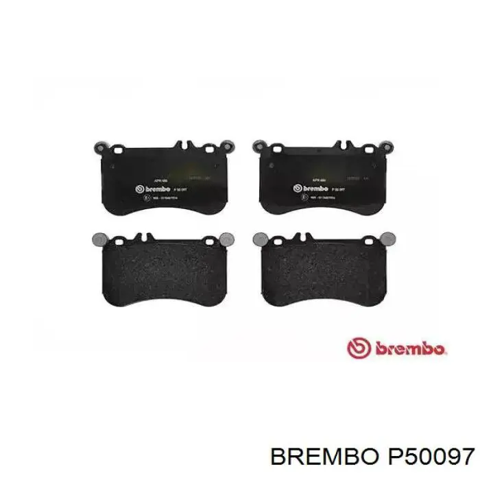 P50097 Brembo колодки тормозные передние дисковые