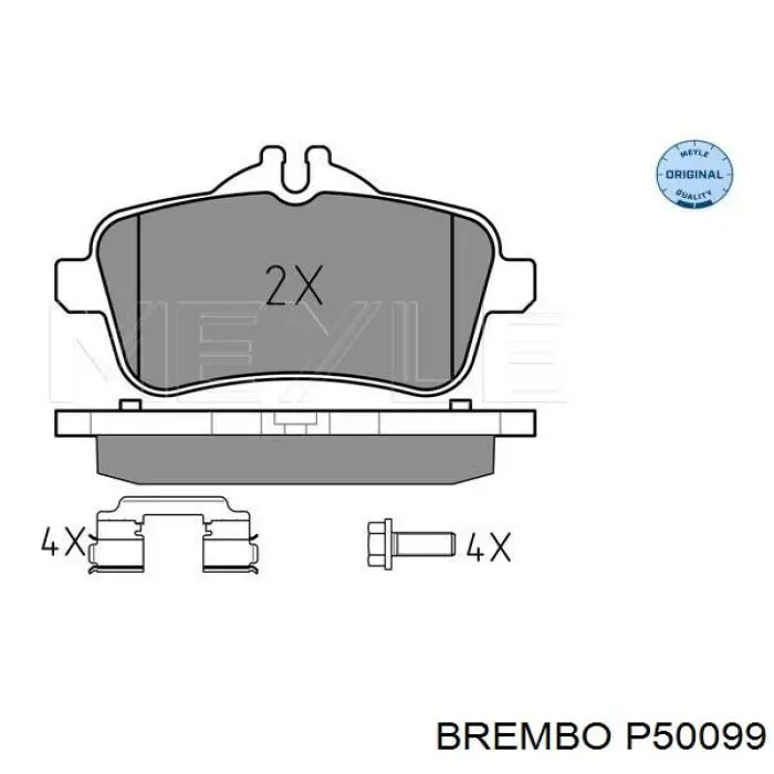 Задние тормозные колодки P50099 Brembo