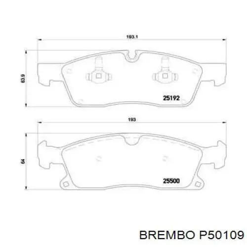 Купить P50109 Brembo Колодки тормозные