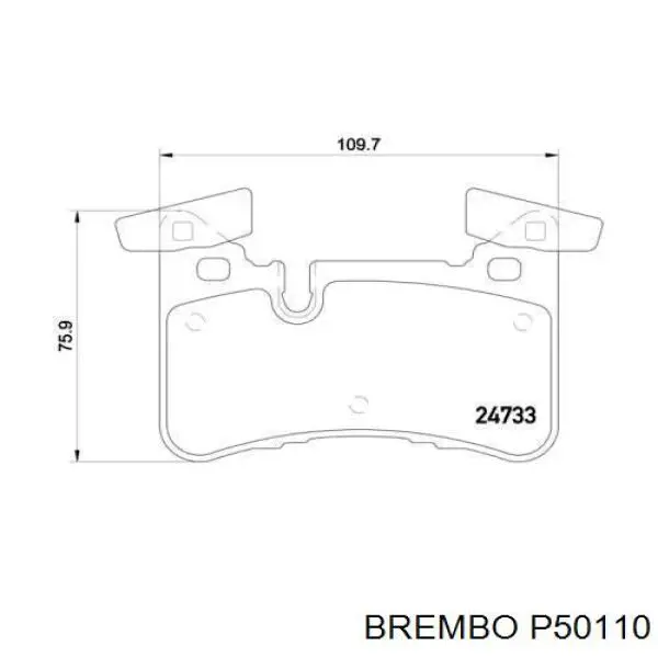 Задние дисковые колодки Brembo P50110