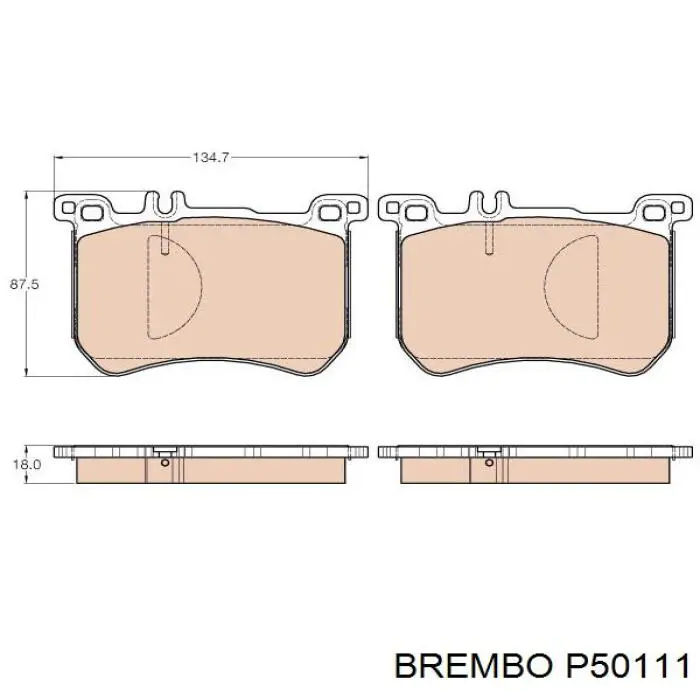 Купить P50111 Brembo Колодки тормозные