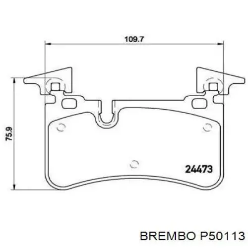 P50113 Brembo колодки тормозные задние дисковые