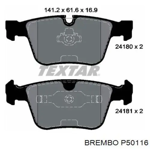 Купить P50116 Brembo Колодки тормозные задние, дисковые