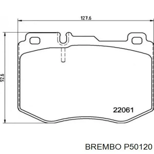 Тормозные колодки Brembo P50120