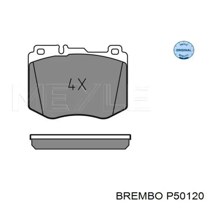 P50120 Brembo Колодки передние