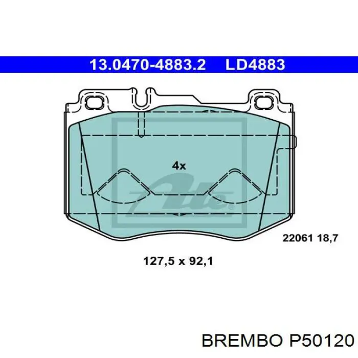 Колодки Brembo P50120 цена, от 58.79 USD