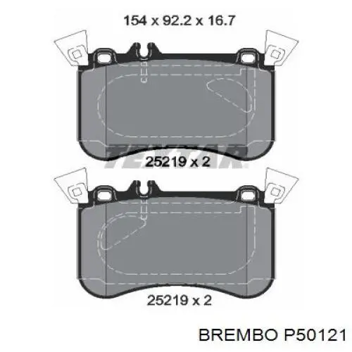 Pastillas de freno delanteras P50121 Brembo