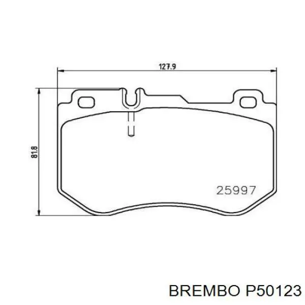 P50123 Brembo sapatas do freio dianteiras de disco