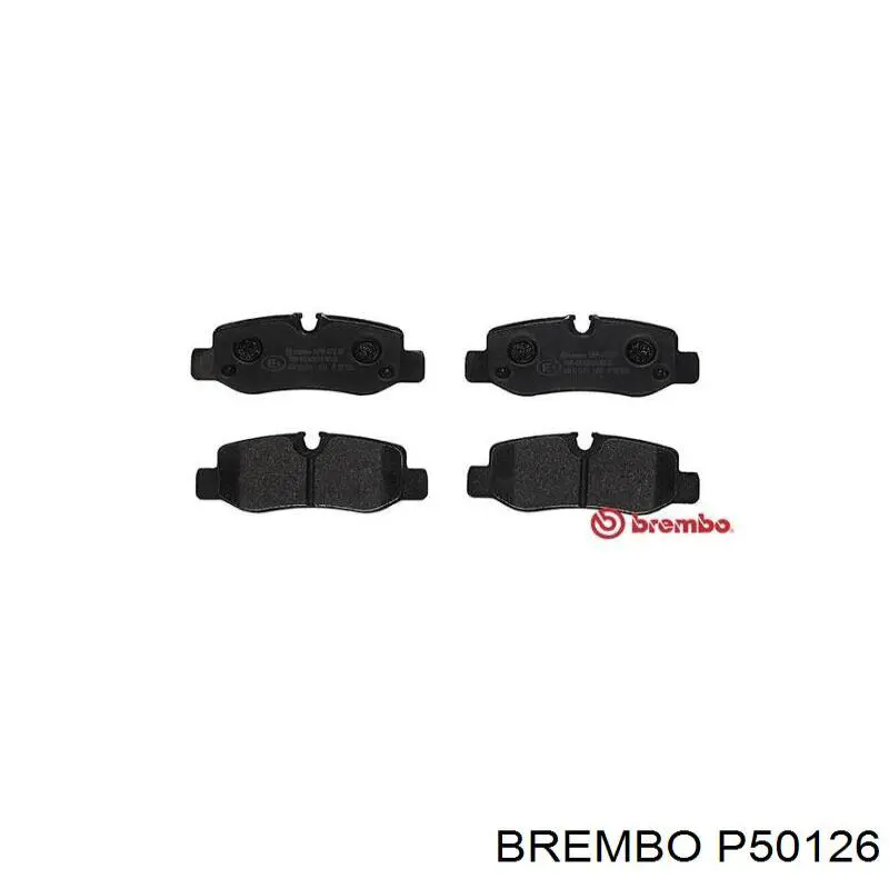 P50126 Brembo sapatas do freio traseiras de disco