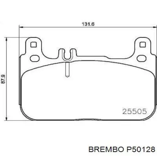 P50128 Brembo sapatas do freio traseiras de disco