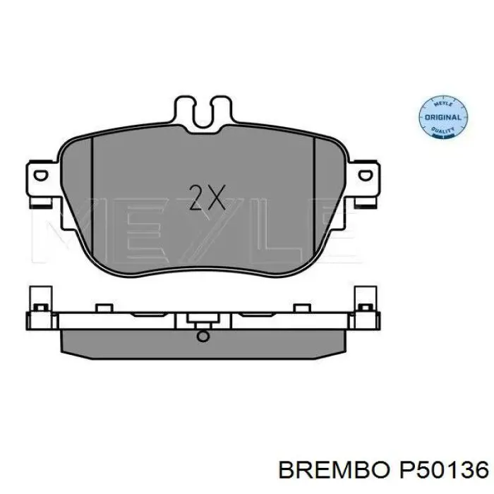 Задние тормозные колодки P50136 Brembo