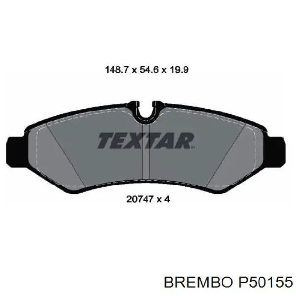 P50155 Brembo sapatas do freio traseiras de disco