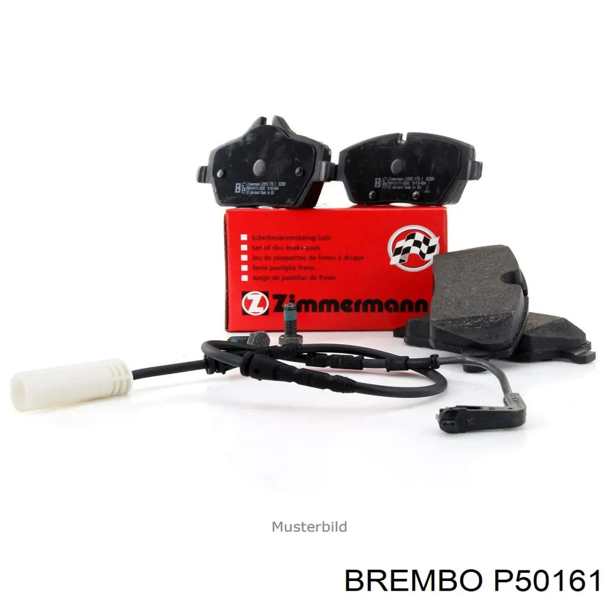 P 50 161 Brembo sapatas do freio traseiras de disco