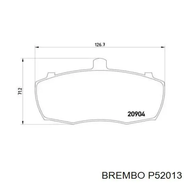 Передние тормозные колодки P52013 Brembo