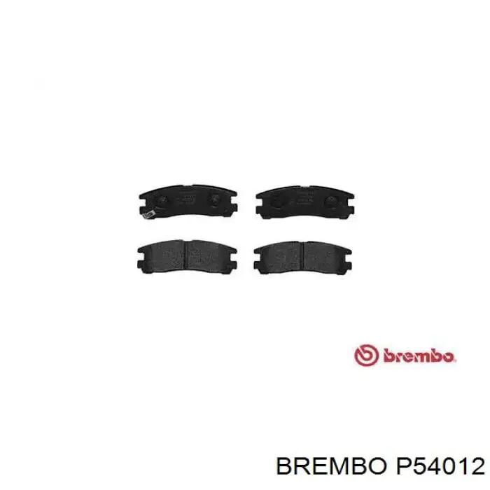 P54012 Brembo колодки тормозные задние дисковые