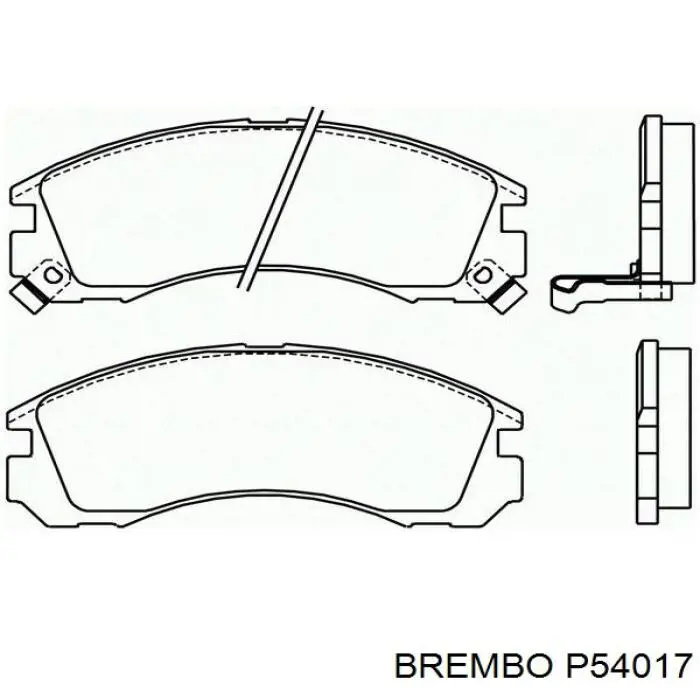 Купить P54017 Brembo Колодки тормозные