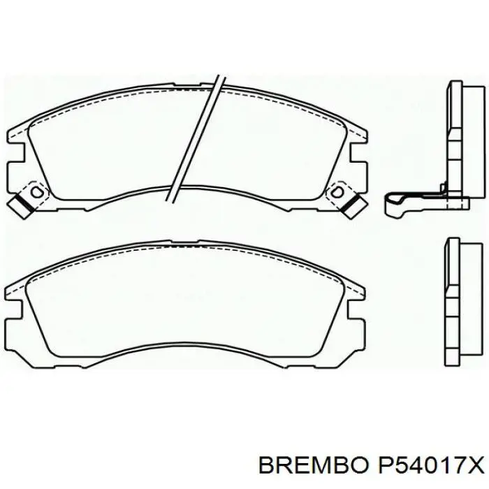 Купить P54017X Brembo Колодки тормозные