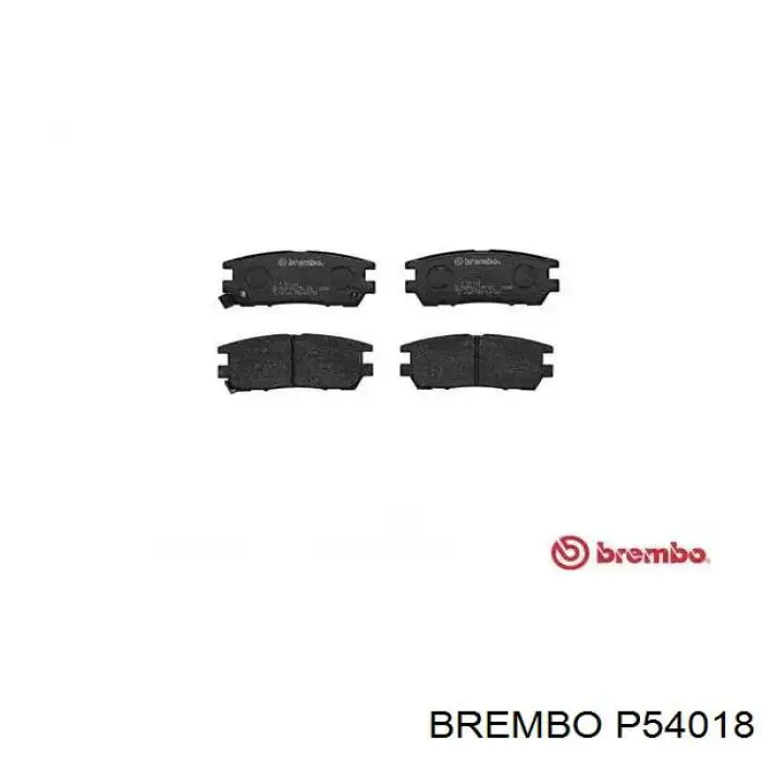 P54018 Brembo колодки тормозные задние дисковые