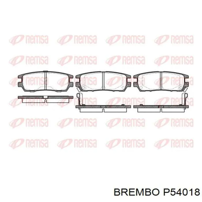 Купить P54018 Brembo Колодки тормозные задние, дисковые