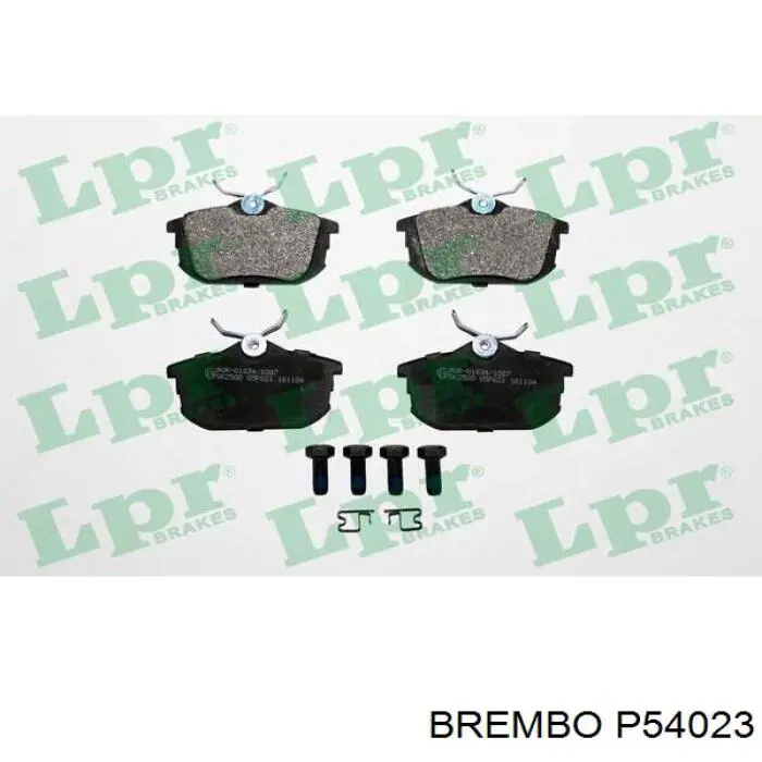 Купить P54023 Brembo Колодки тормозные задние, дисковые