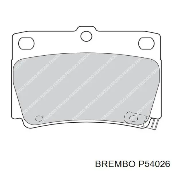 Задние тормозные колодки P54026 Brembo