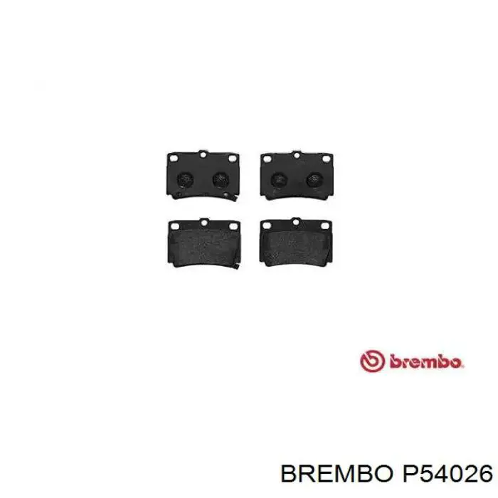 P54026 Brembo колодки тормозные задние дисковые