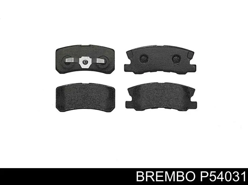P54031 Brembo колодки тормозные задние дисковые