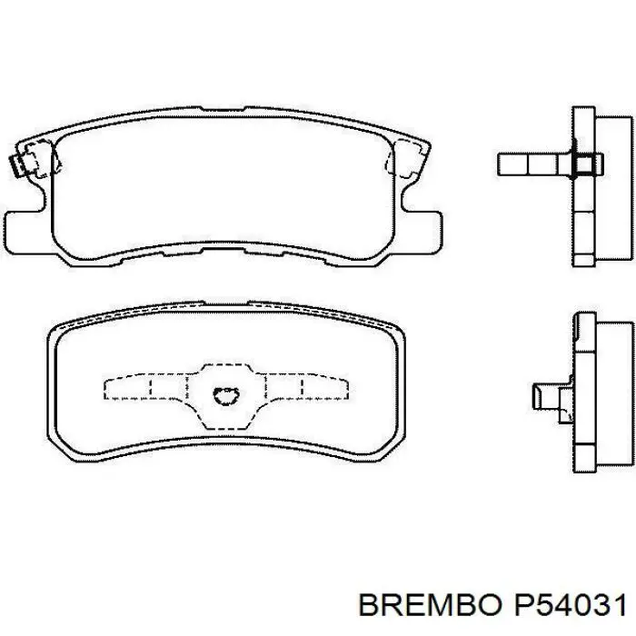 Купить P54031 Brembo Колодки тормозные задние, дисковые