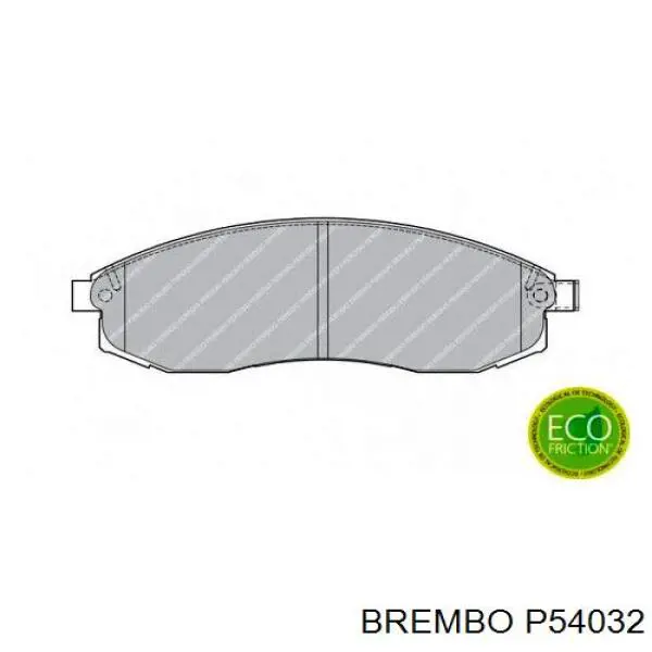P54032 Brembo Колодки передние