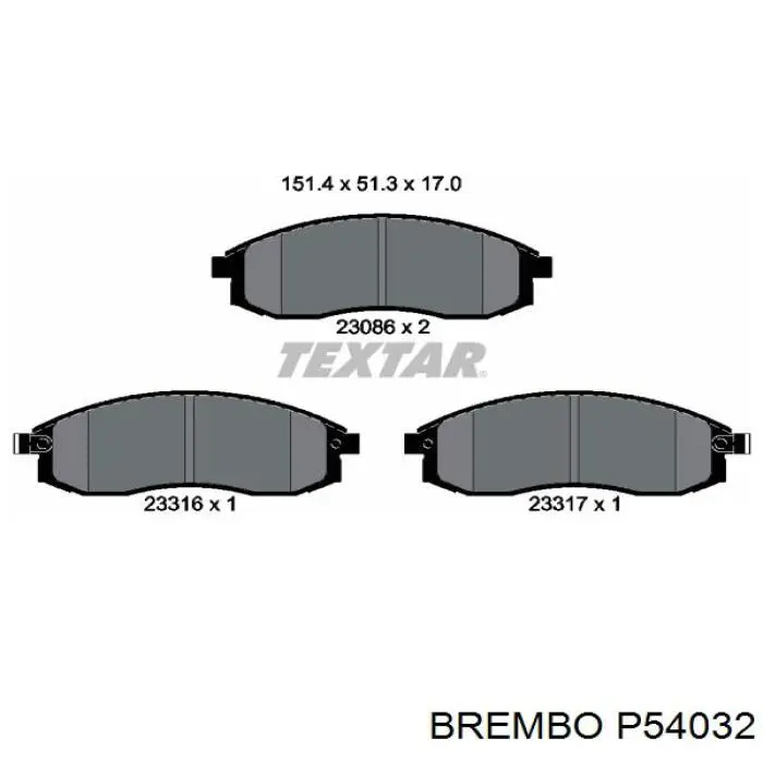 Купить P54032 Brembo Колодки тормозные