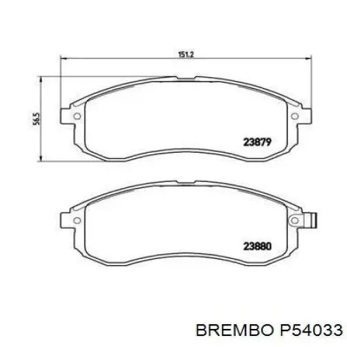 P54033 Brembo передние тормозные колодки