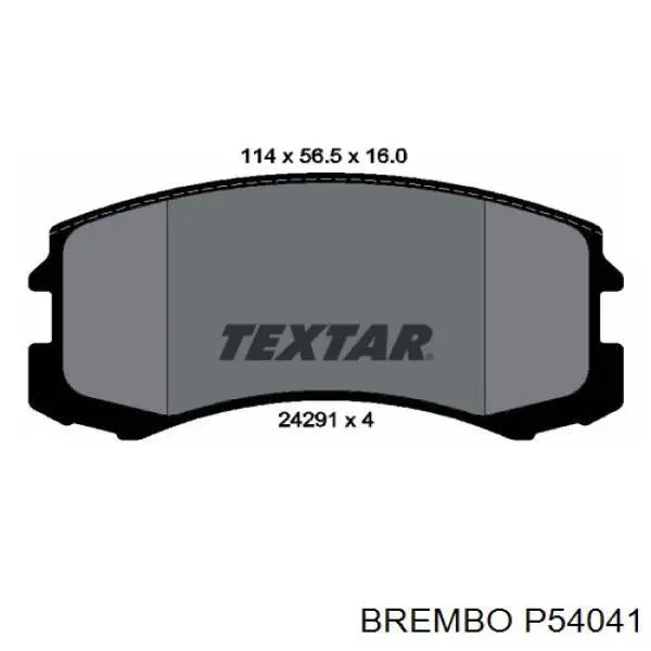 Передние тормозные колодки P54041 Brembo