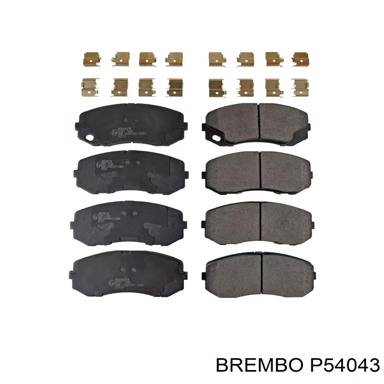 P54043 Brembo колодки тормозные передние дисковые