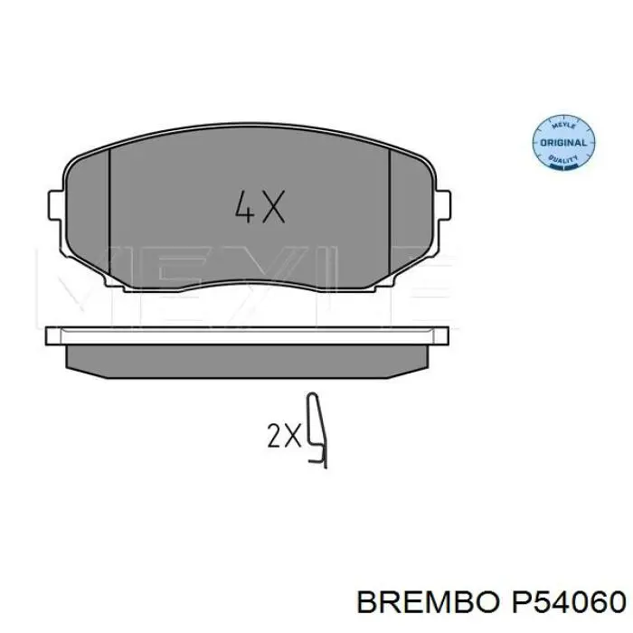 Колодки гальмівні дискові комплект P54060 Brembo