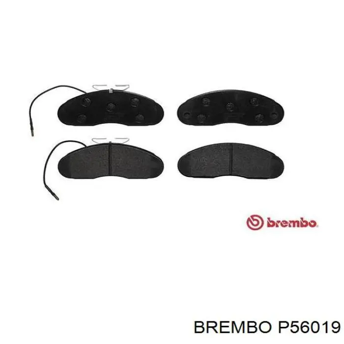 P 56 019 Brembo колодки тормозные передние дисковые
