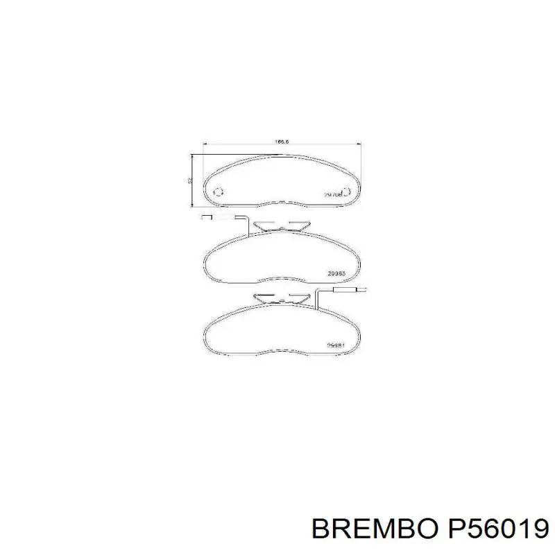 Купить P56019 Brembo Колодки тормозные