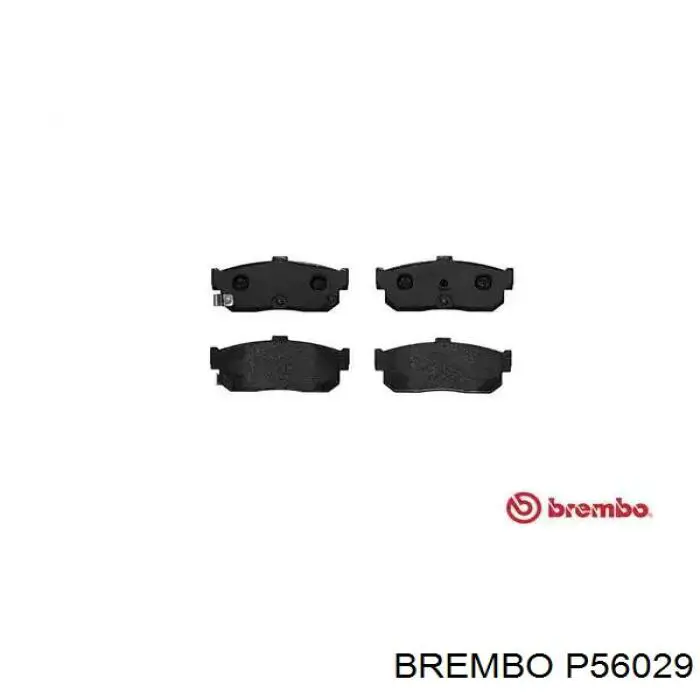 P56029 Brembo колодки тормозные задние дисковые