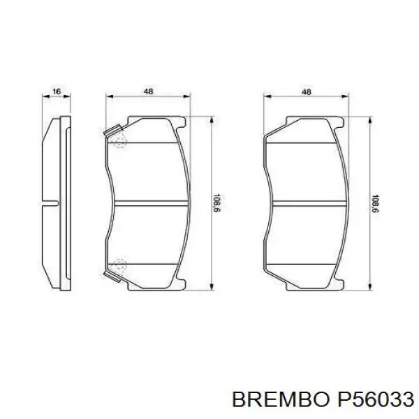 Купить P56033 Brembo Колодки тормозные