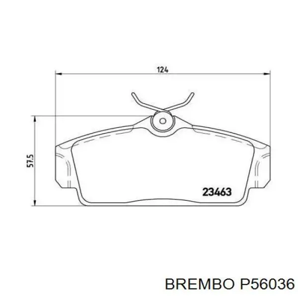 Купить P56036 Brembo Колодки тормозные