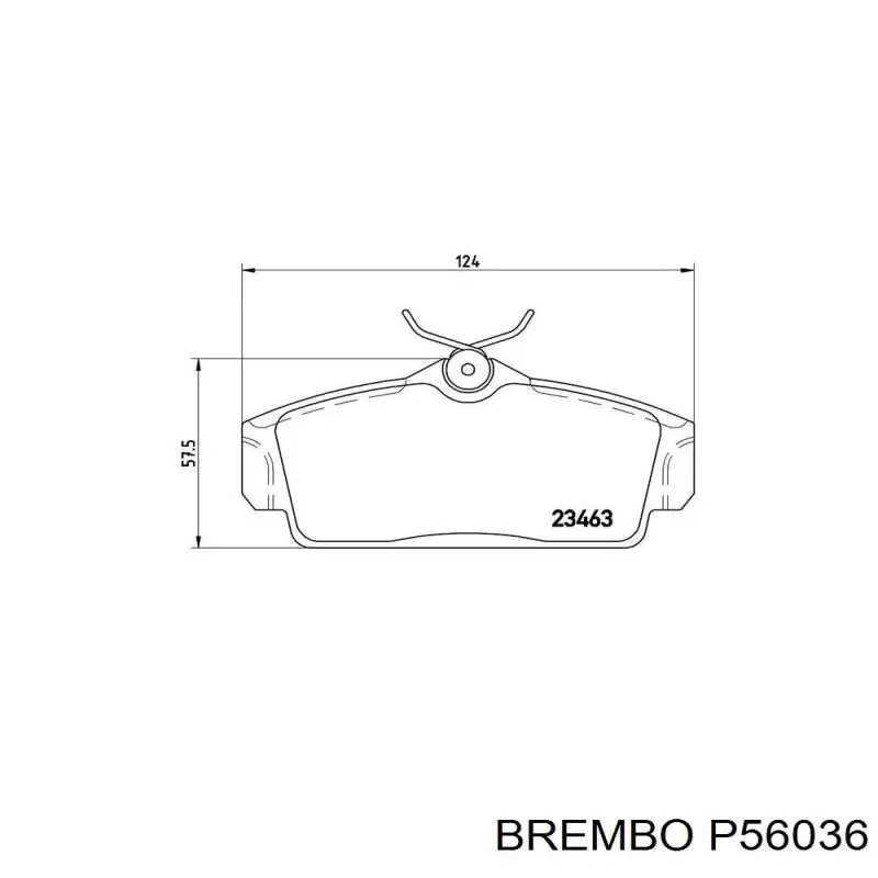 P56036 Brembo колодки тормозные передние дисковые