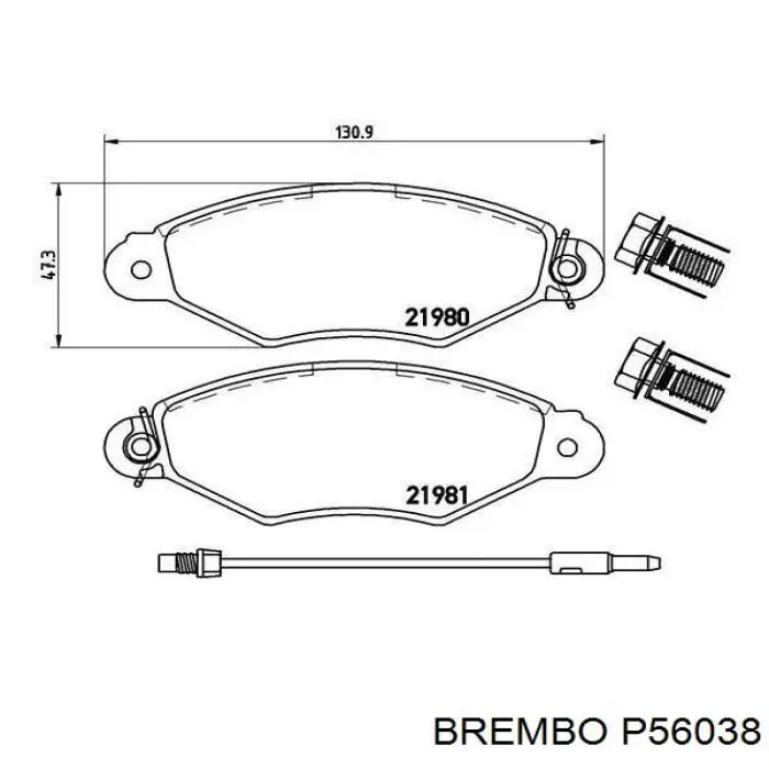 Купить P56038 Brembo Колодки тормозные