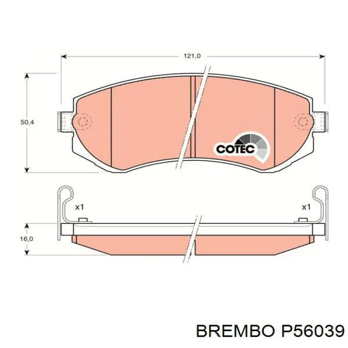 Передние тормозные колодки P56039 Brembo