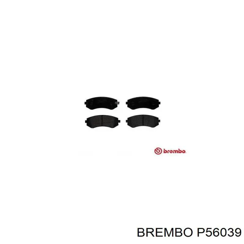 P56039 Brembo колодки тормозные передние дисковые